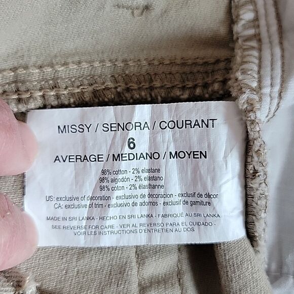 Gloria Vanderbilt Amand Tan Colored Jeans Womens Size 6 - Picture 11 of 14